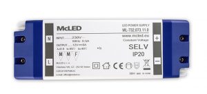 McLED LED napájecí zdroj 12V IP20 72W 6A se svorkovnicí (ML-732.073.11.0)