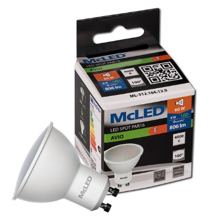 McLED LED žárovka 8W 230V GU10 4000K (ML-312.166.12.0)
