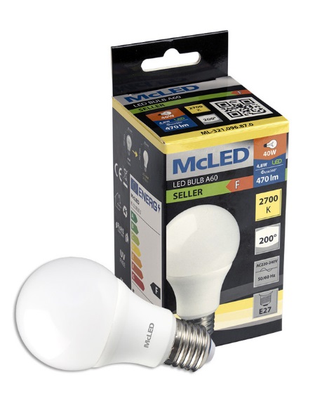 McLED LED žárovka 4,8W 230V E27 2700K (ML-321.096.87.0)